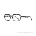 Design vintage Square Square Mens Acetato Óptico quadro